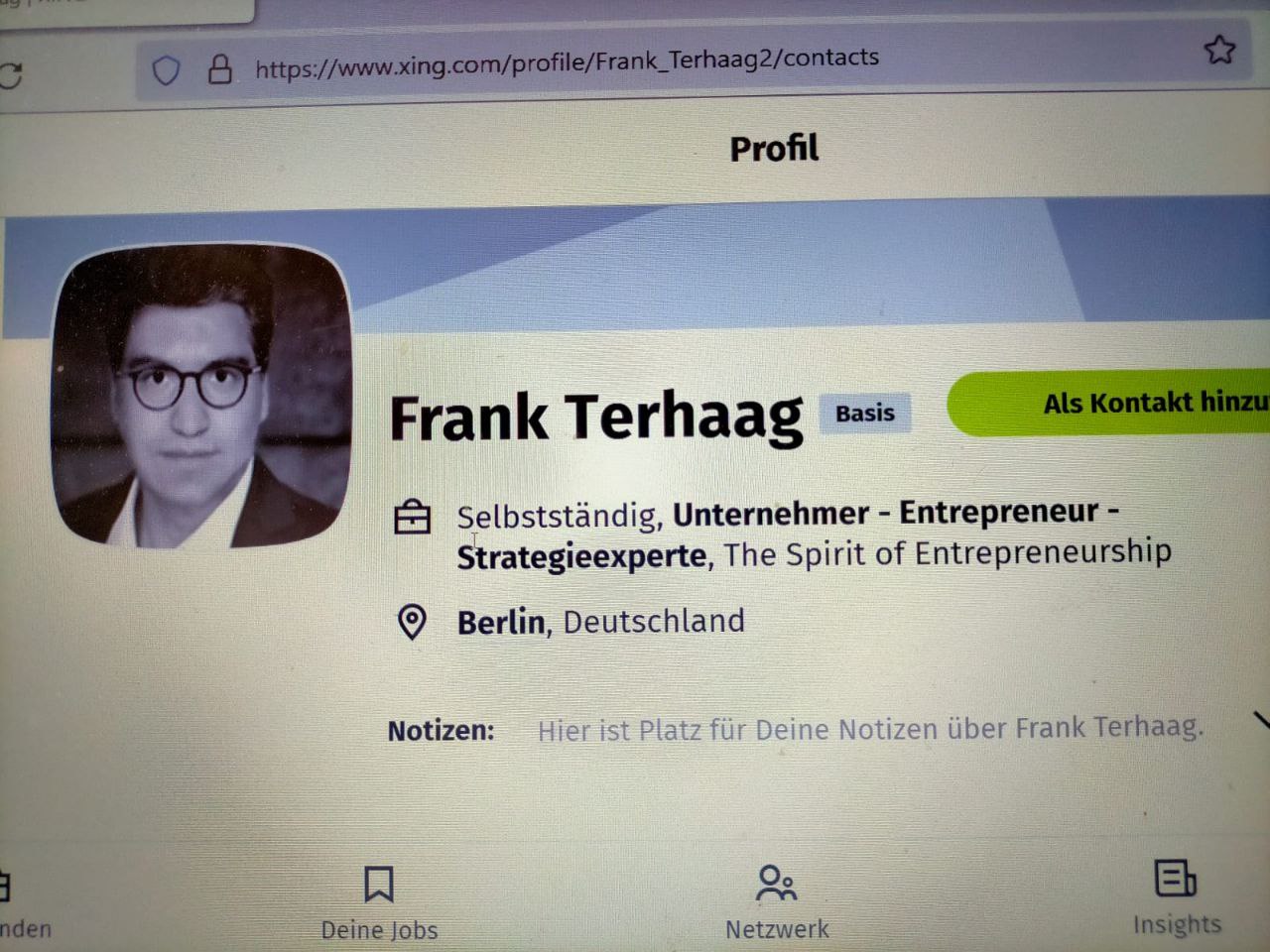 Wer hat Informationen über einen gewissen Frank Terhaag?